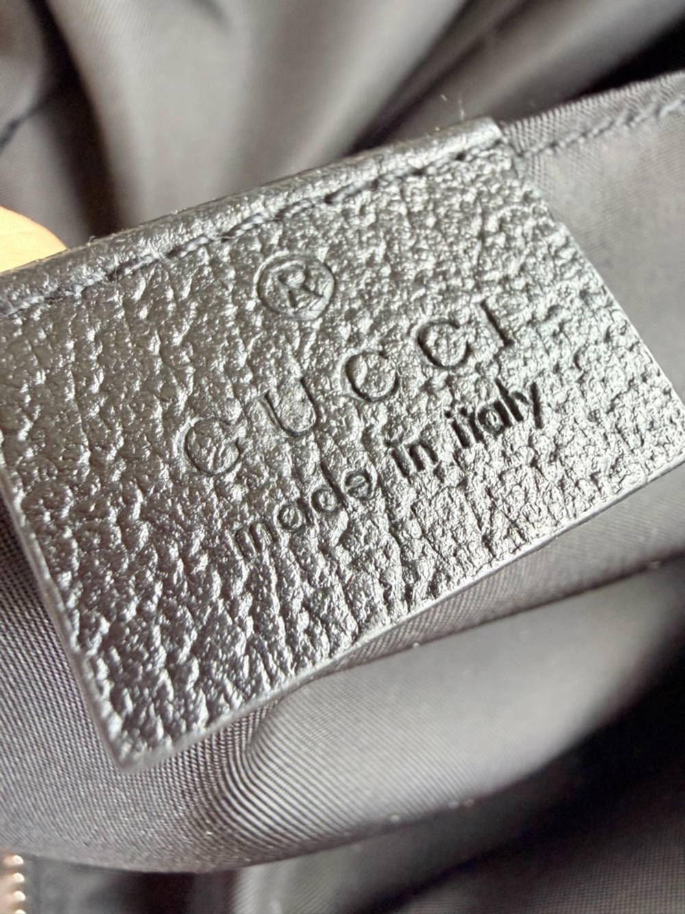 Gucci Black GG Monogram Logo Backpack with Gold Emblem - Picture 10 of 14